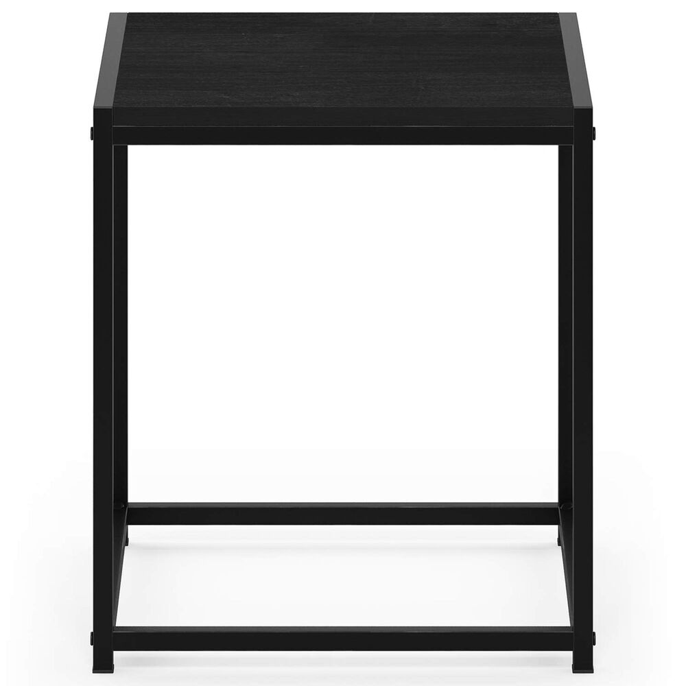 HOMLUX 1-Tier End Table in Americano and Black, , large