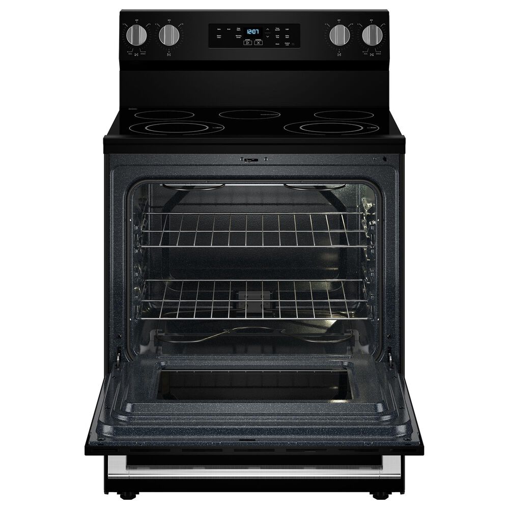Maytag 5.3 Cu. Ft. Freestanding Electric Range with Steam Clean in Black, , large