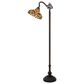 Cal Lighting Bellscroft Tiffany Floor Lamp in Matte Black, , large