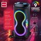 Top Tech Portable Bluetooth Speaker with Mic and RGB Light in Black, , large