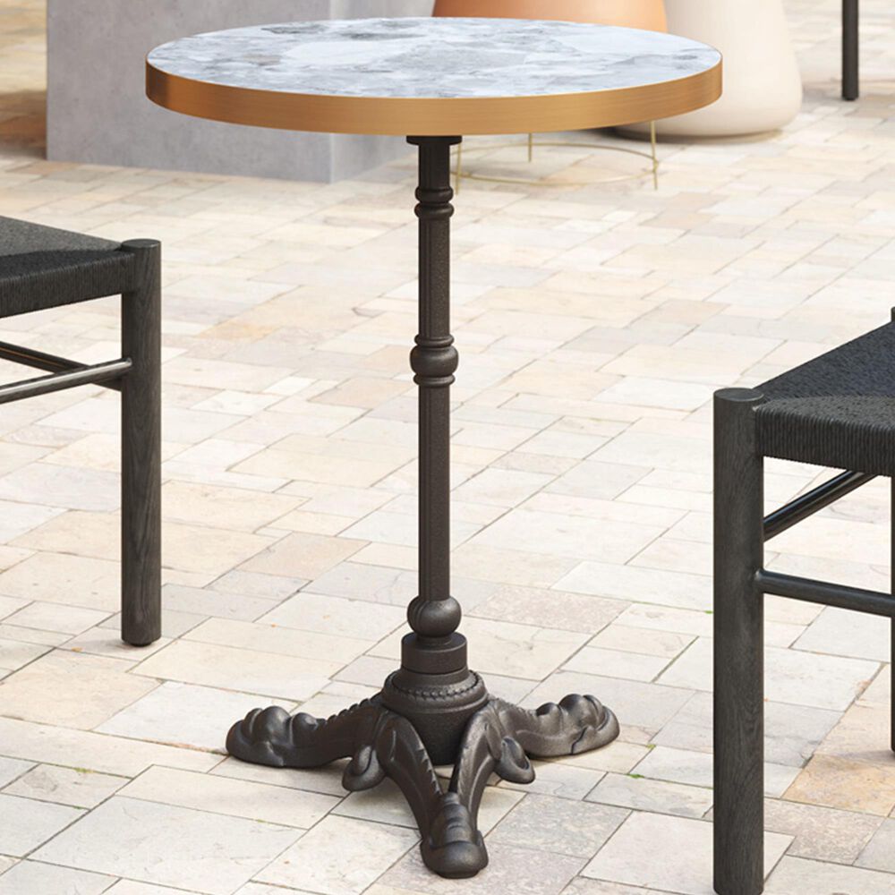 Zuo Modern Gazebo 24" Round Dining Table Black, Gold and Gray - Table Only, , large