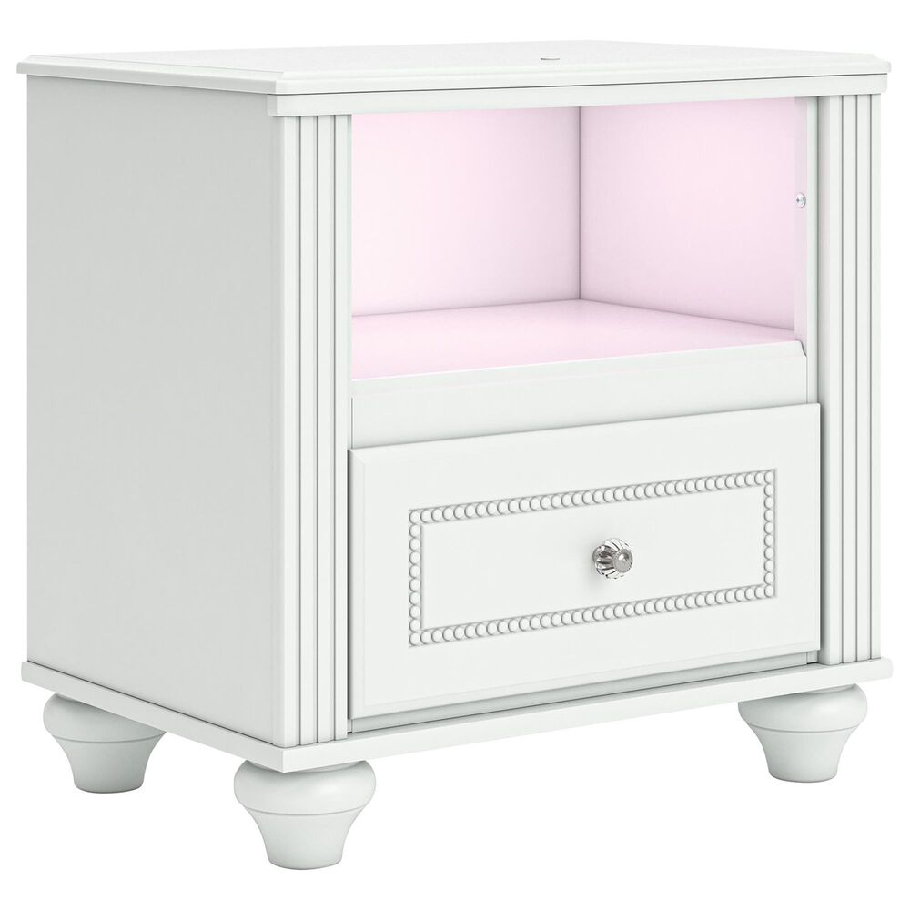 Ashley Kozlani 4-Piece Twin Panel Storage Bedroom Set in Matte White, , large