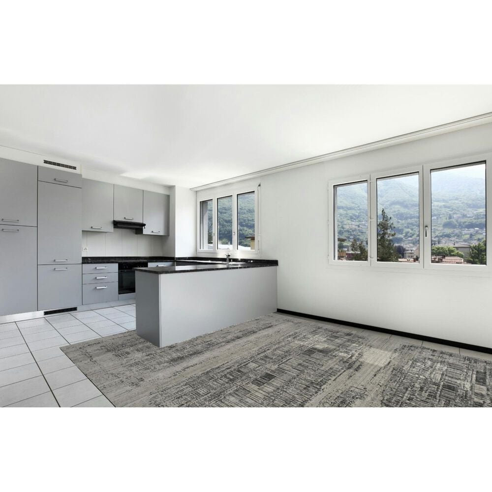 Nourison Harmony 9&#39;9&quot; x 13&#39;9&quot; Ivory and Charcoal Area Rug, , large