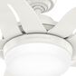 Hunter Correne 56" Ceiling Fan with LED Light in Fresh White, , large