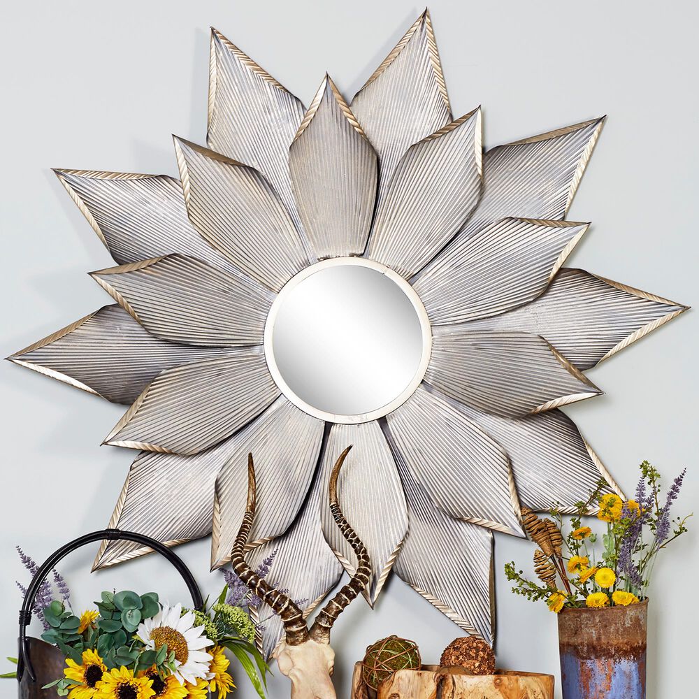 Maple and Jade 51" Wall Mirror in Light Brown, , large
