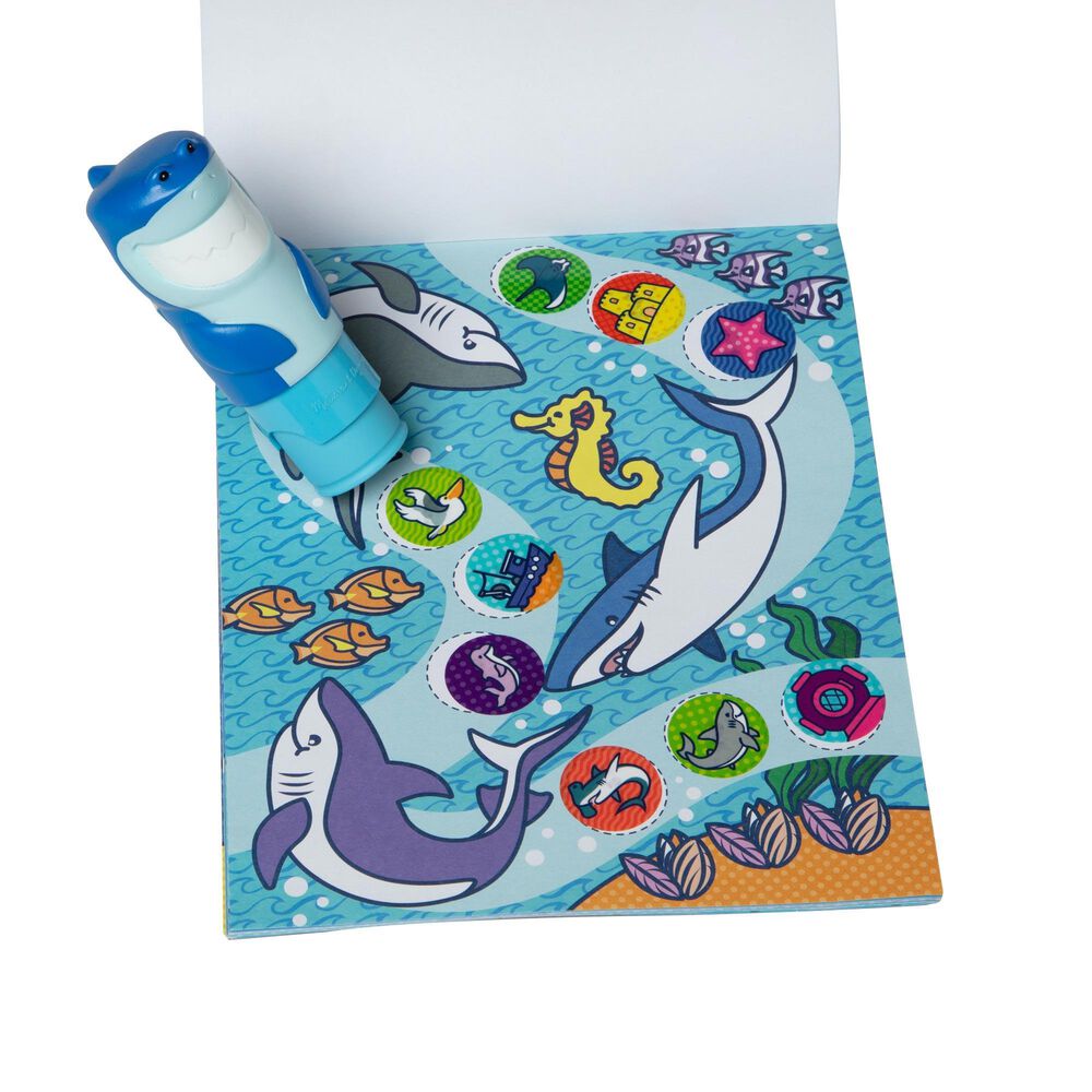 Melissa &amp; Doug Sticker WOW! Shark Activity Pad and Sticker Stamper in Multicolor, , large