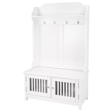 Butler Borya Storage Hall Tree in White, , large