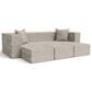 Jaxx Zipline Convertible Sleeper Sofa and Ottoman in Pewter, , large