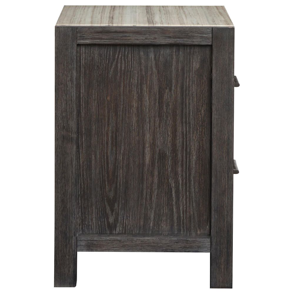 Nicolette Home Plum Creek 2 Drawer Nightstand in Ravenwood Black, , large