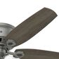 Hunter Builder Low Profile 52" Ceiling Fan with Lights in Matte Silver, , large