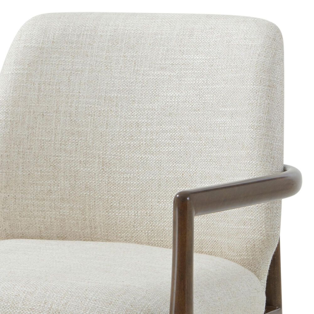 Theodore Alexander Kesden Arm Chair with Halo Upholstered in Pyramid Brown, , large