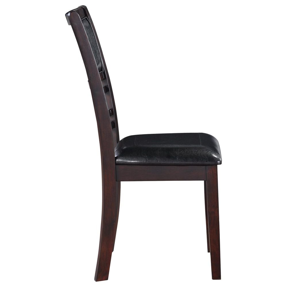 New Heritage Gia Dining Side Chair with Ebony Faux Leather Cushion, , large