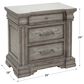 Chapel Hill Madison Ridge 3 Drawer Nightstand in Madison Ridge Gray, , large