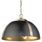 Golden Lighting Aldrich 3-Light Pendant with Matte Black Shade in Aged Brass, , large