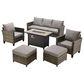 HOMLUX 6-Piece Patio Set in Dark Grey, , large
