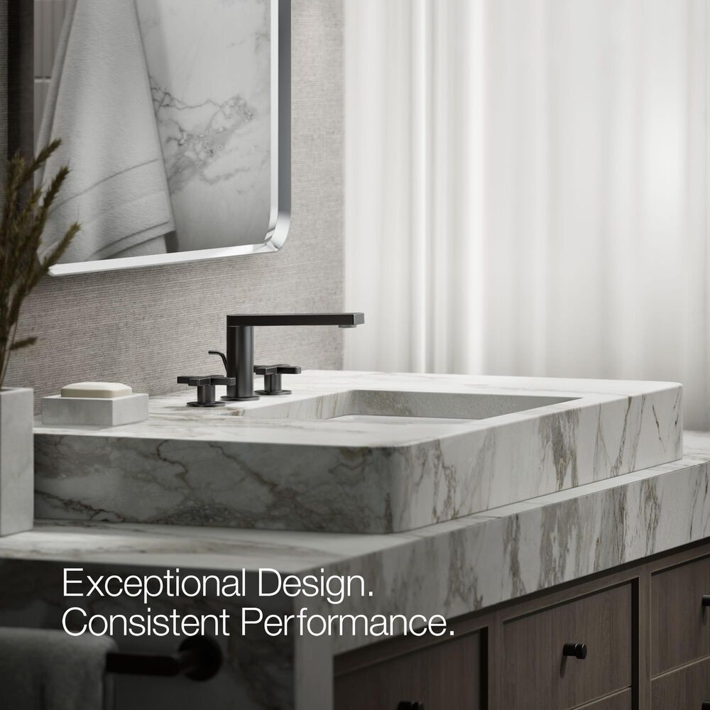 Kohler Composed Widespread Bathroom Sink Faucet with Cross handles in Matte Black, , large