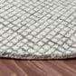 L&R Resources Criss Cross Silver and Ivory 8" Round Area Rug, , large