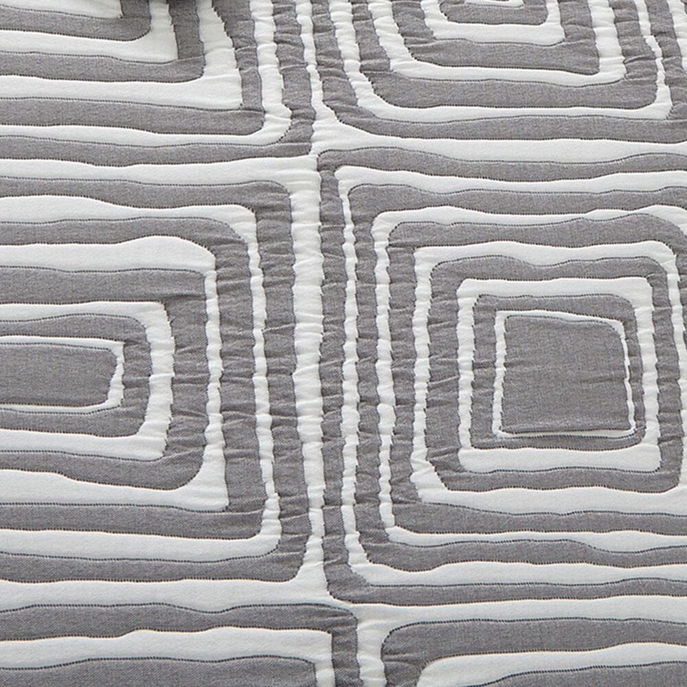 Duke Imports 3-Piece Jacquard Full/Queen Quilt Set in Charcoal Agate, , large