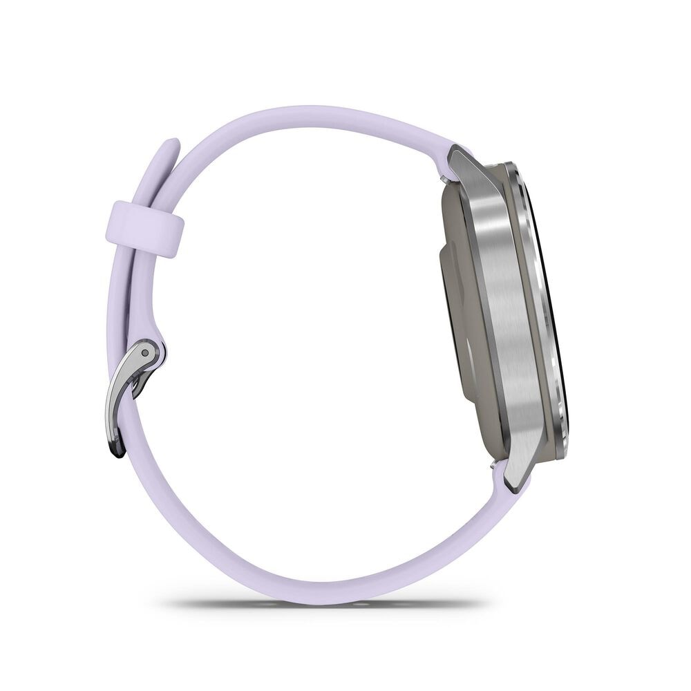 Garmin Venu 4  41 mm Silver with Periwinkle Silicone Band, , large