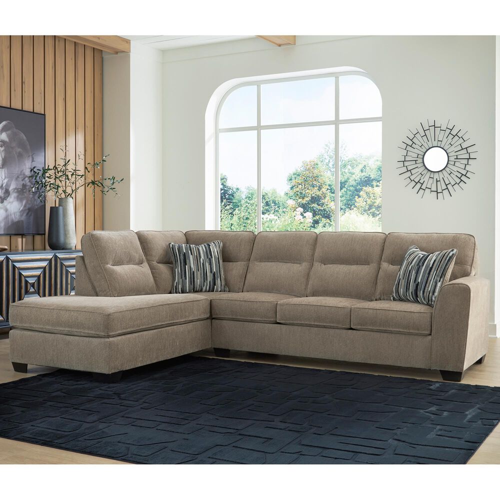 Ashley Olten 2-Piece Left Facing Sectional with Chaise in Mocha, , large