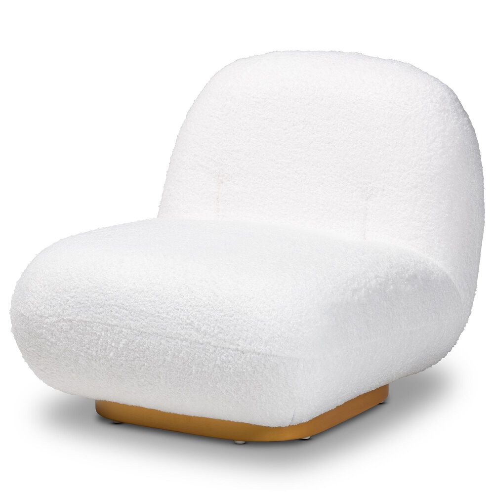 Baxton Studio Paiva Accent Chair in White, , large