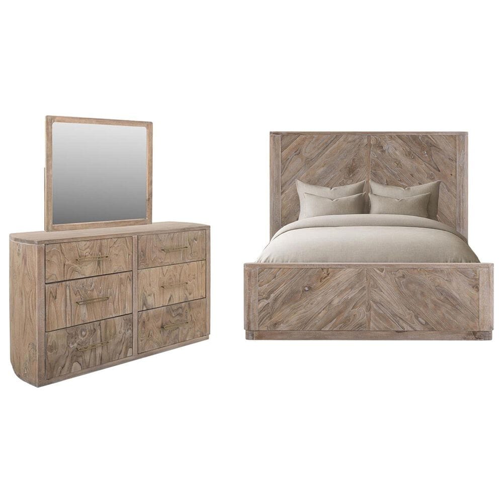 Fallridge Balam 3-Piece King Platform Bedroom Set in White, , large