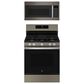 GE Appliances 2-Piece Kitchen Package with 5.3 Cu. Ft. Free-Standing Gas Range and 1.9 Cu. Ft. Over-The-Range Microwave in Fingerprint Resistant Slate and Black, , large