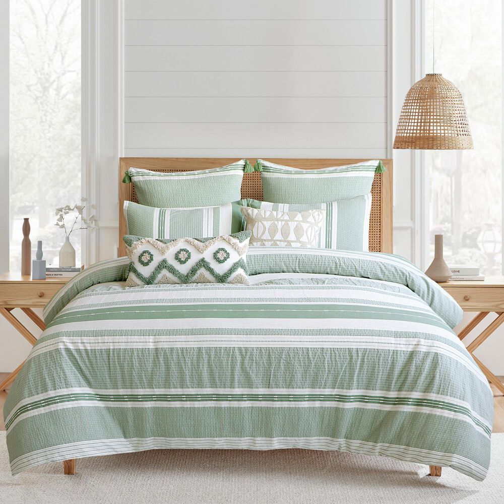 Levtex Pickford 12&quot; x 24&quot; Lumbar Throw Pillow in Green, Taupe and White, , large