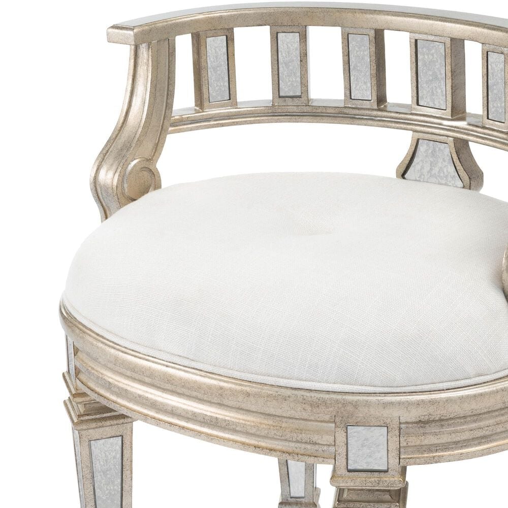 Butler Rebecca Vanity Stool in Silver, , large