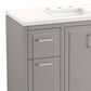 Kohler Seer 36" Single Bathroom Vanity in Mohair Grey with 3 cm Pure White Quartz Top and Rectangular Sink, , large