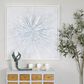 Maple and Jade 39" x 39" Canvas Starburst Radial Wall Art with Silver Frame in White, Blue and Gray, , large
