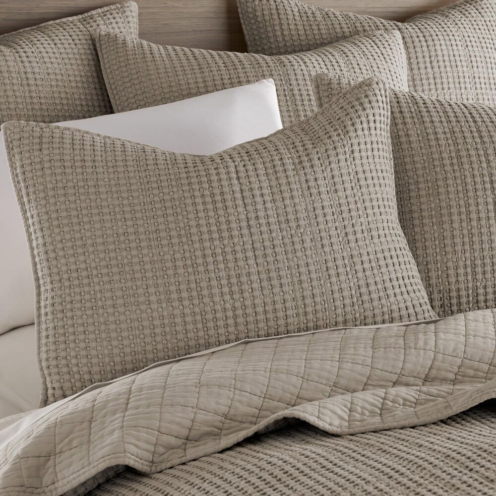 Levtex Mills Waffle 3-Piece Full/Queen Quilt Set in Taupe, , large