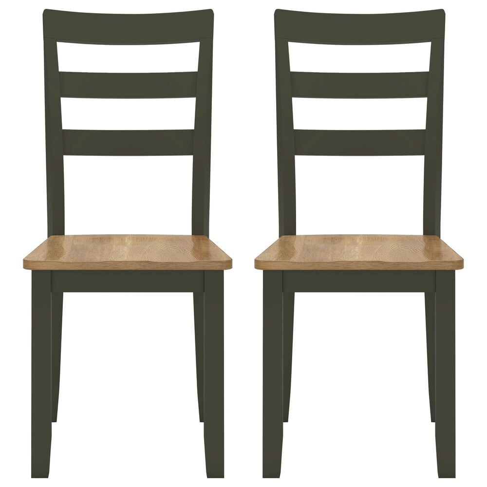 Ashley Gesthaven Dining Chair Set of 2 in Natural and Green, , large