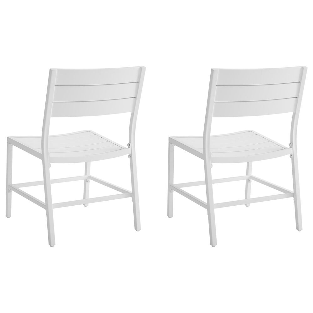 Linon Home Decor Holland Patio Side Chair in White (Set of 2), , large