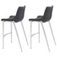 Zuo Modern Magnus Bar Chair in Black and Silver (Set of 2), , large