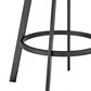 Blue River Chelsea 30" Swivel Barstool with Vintage Gray Cushion in Matte Black, , large