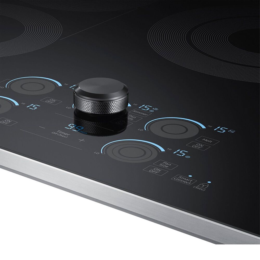 Samsung 2-Piece Kitchen Package with 30&quot; Matte Black Steel Double Wall Oven and 30&quot; Stainless Steel Smart Electric Cooktop, , large
