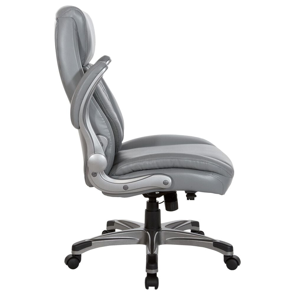 Valor Living Executive Chair with Grey Upholstery in Titanium, , large