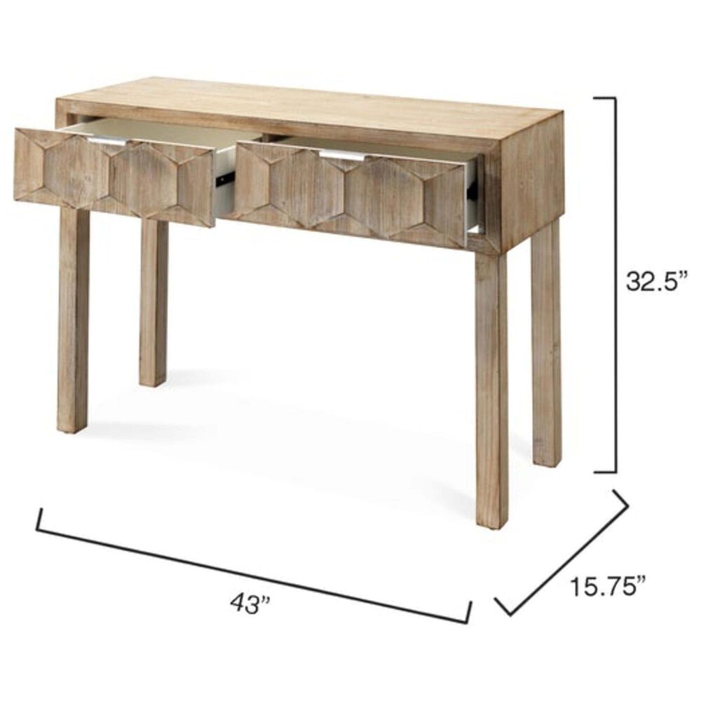 Splendor Living Alton 2-Drawer Wood Console Table in Grey, , large