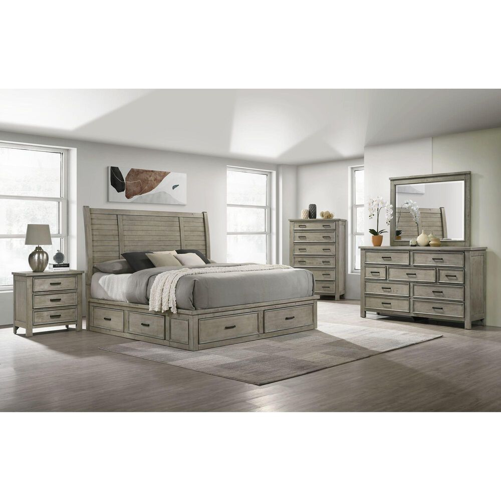 Mayberry Hill Sullivan 3-Drawer Nightstand in Drift Grey, , large