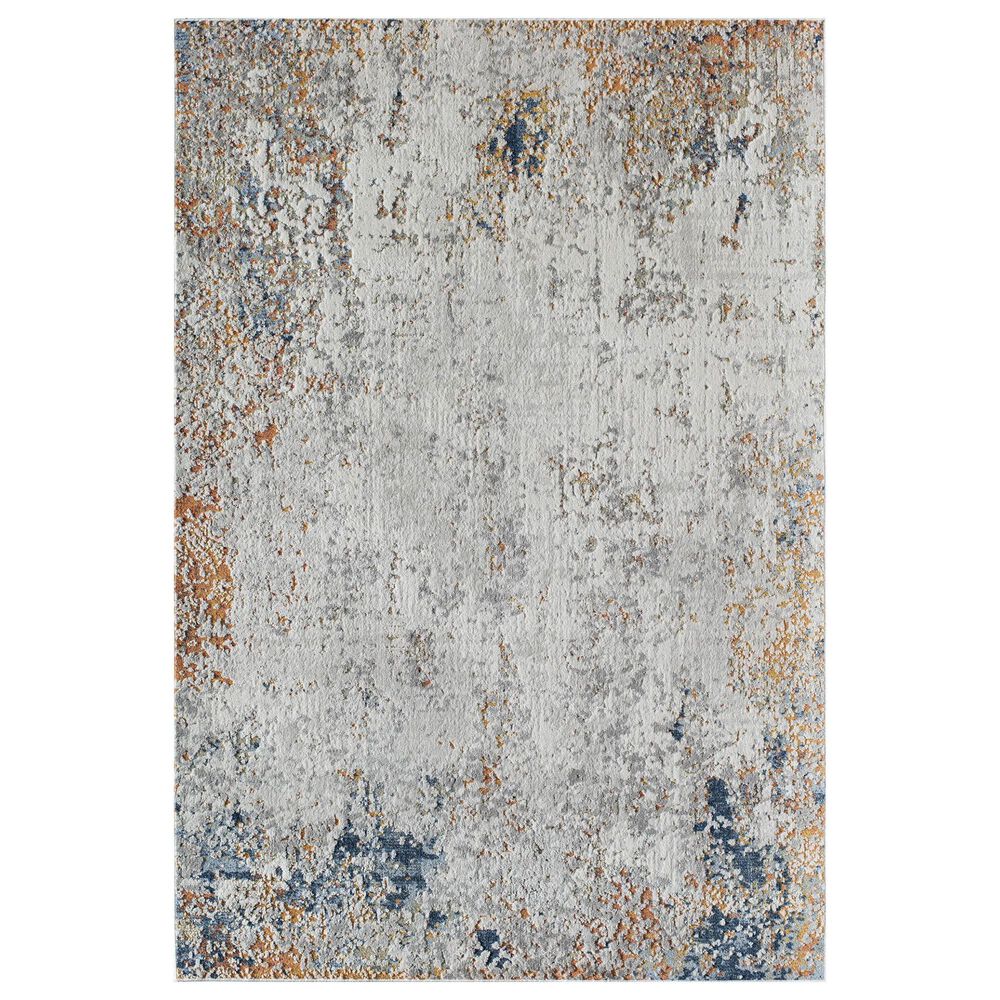 Rugs America Prescott Speckled Ochre 2"6" x 8" Gray and Orange Runner, , large