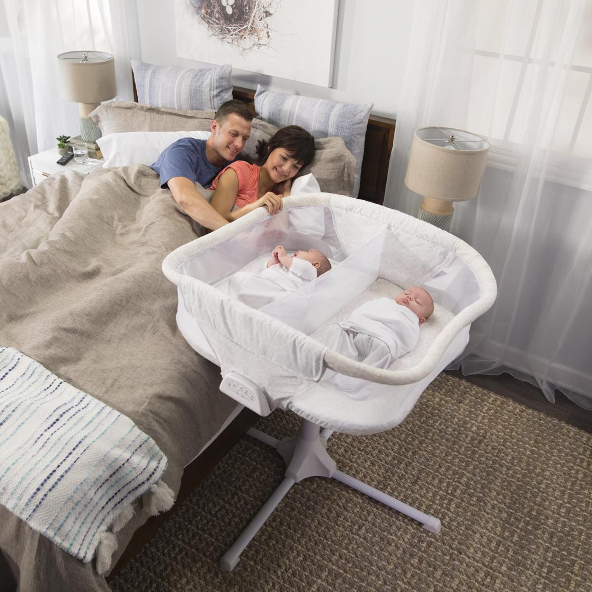 Used halo cheap twin bassinet