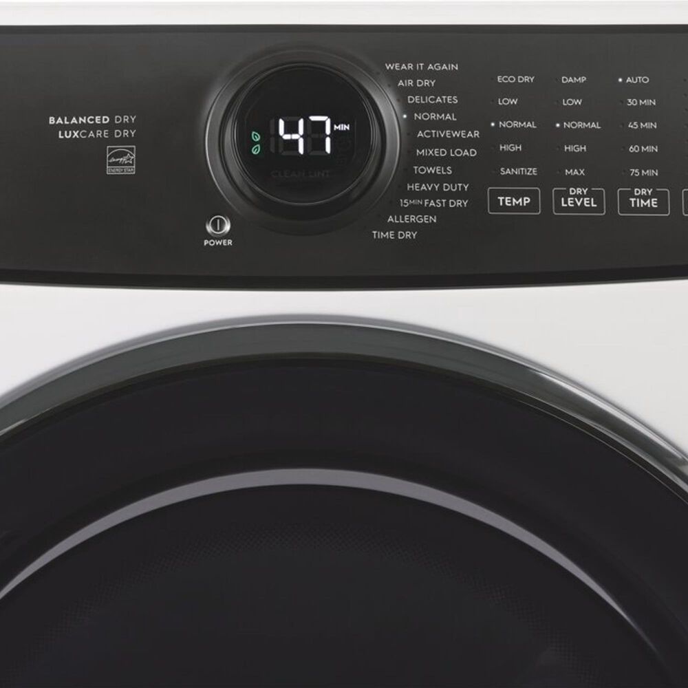 Electrolux 700 Series 4.5 Cu. Ft. Front Load Washer and 8.0 Cu. Ft. Gas Dryer Laundry Pair with Two Pedestals in Matte White, , large