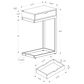 Monarch Specialties 24.5" Side Table in Dark Taupe and Chrome, , large