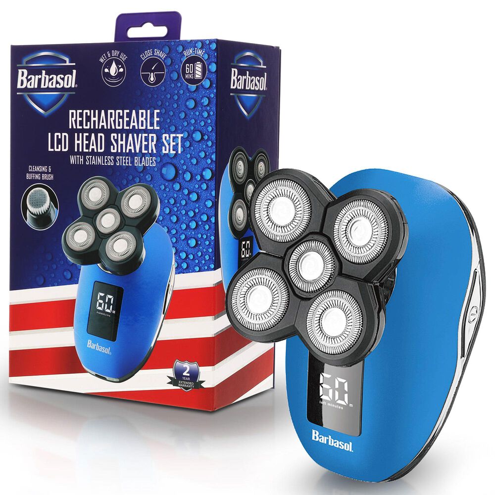 Barbosal LCD Head Shaver in Black and Blue, , large