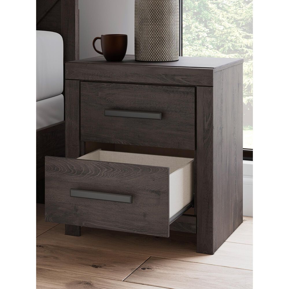 Ashley Prendonea 2-Drawer Nightstand in Dark Charcoal, , large