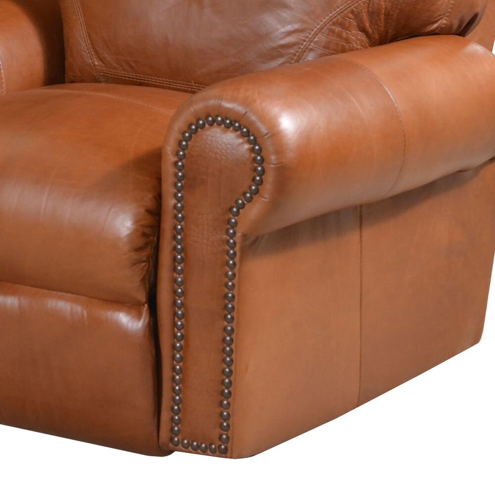 USA Premium Leather Accent Chair in Saddle Glove, , large