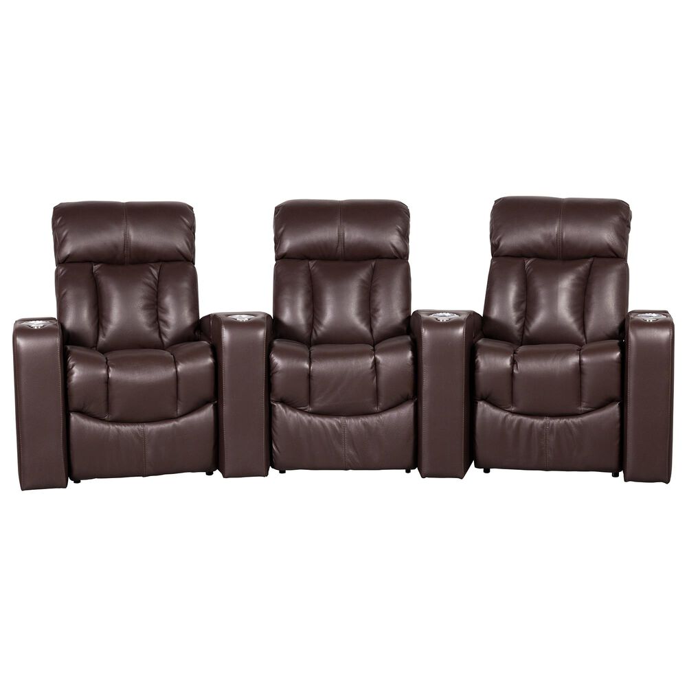 Style Expressions Pargon 3-Piece Power Reclining Home Theater Set with Power Headrests in Rein Bruin Brown, , large