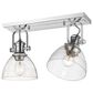 Golden Lighting Hines 2-Light Semi-Flush with Clear Glass in Chrome, , large