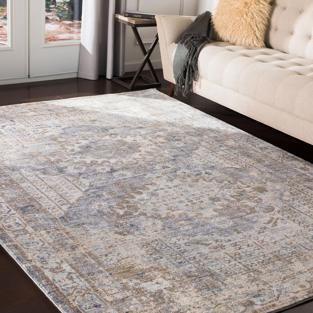Surya Liverpool Black, Gray, Light Slate, White, Ivory, Brown and Olive 8&#39;10&quot; x 13&#39;1&quot; Area Rug, , large